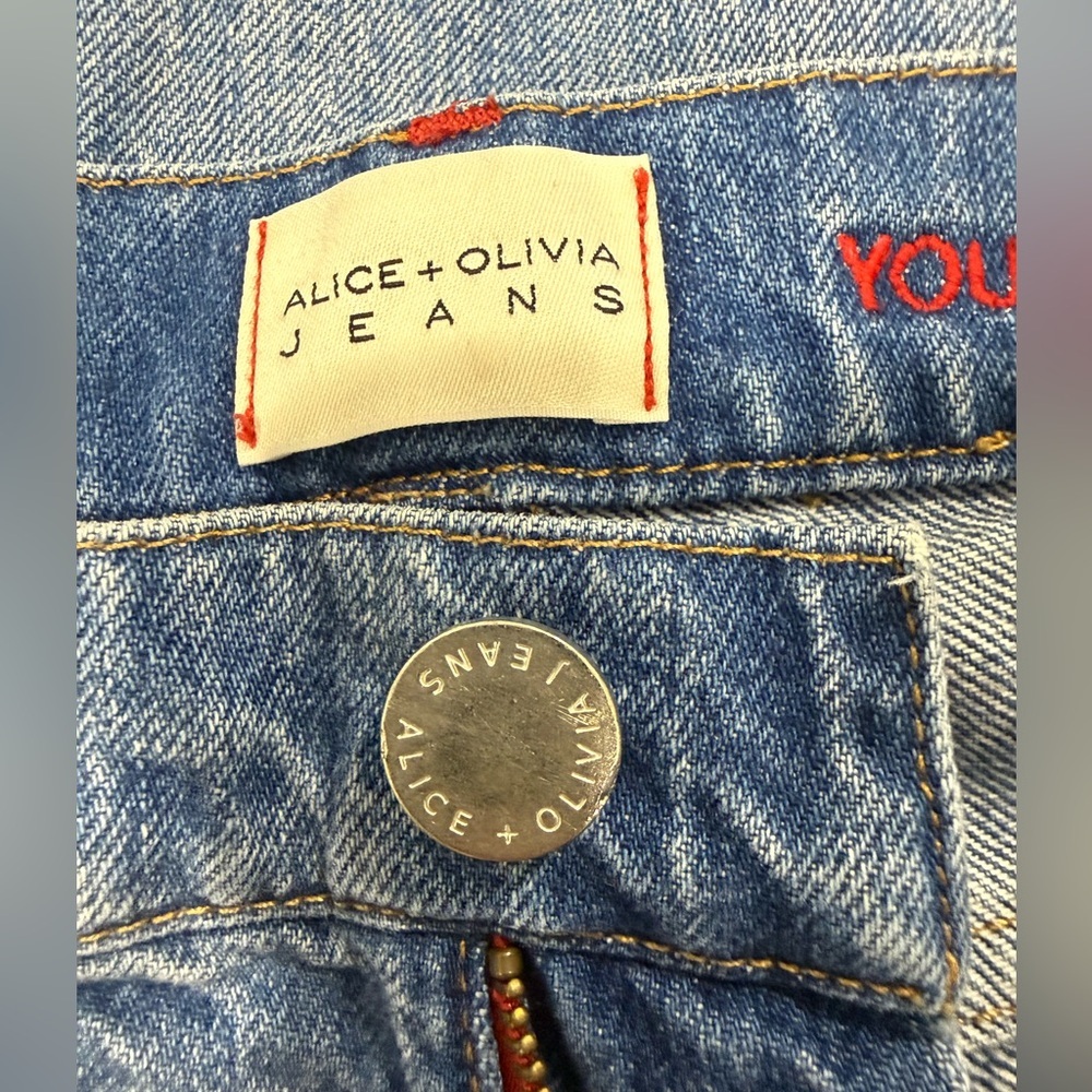Alice + Olivia / Women’s Blue Denim Jeans / Amazing Boyfriend jean Size 27 - Picture 14 of 14